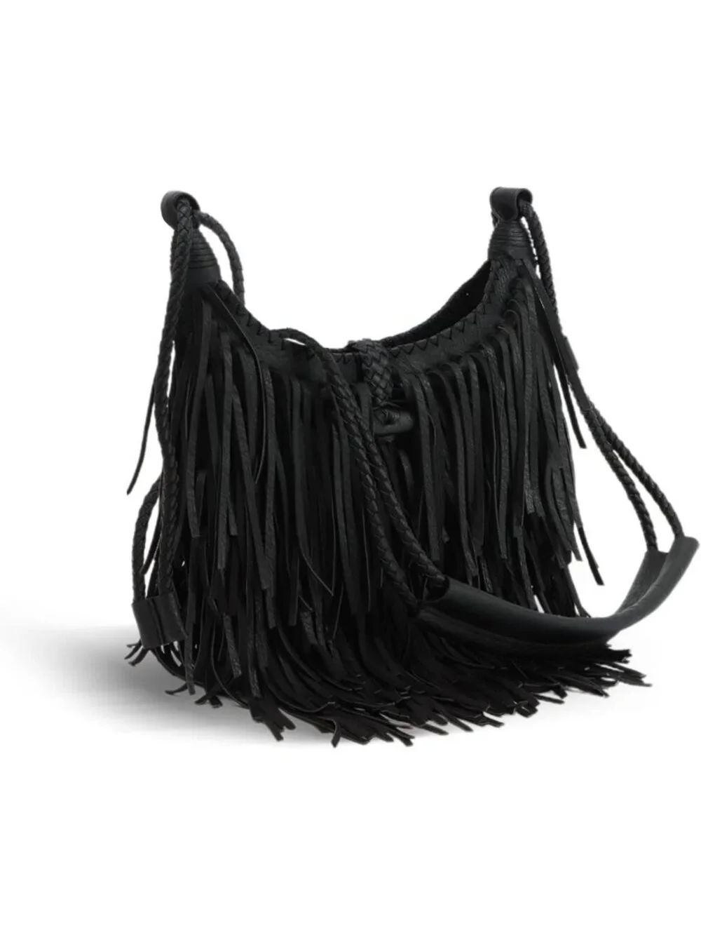 Vintage Fringe Hobo Bag for Women | Vegan Faux Suede Leather Crossbody Purse